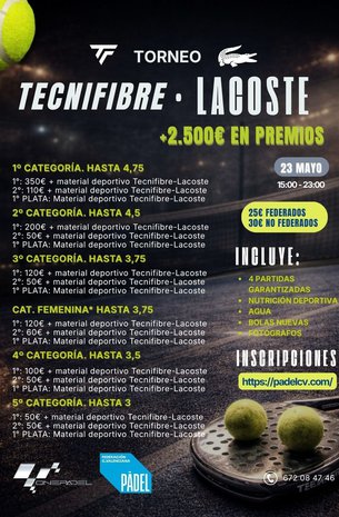 TORNEO CIRCUITO CLUB ONE PADEL PATERNA